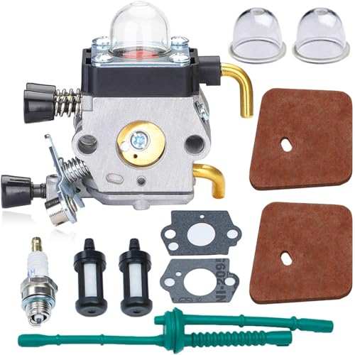 HOODELL FS55 Carburetor, Easy-start FS 55 Carb with Rebuild Kit, Premium FS55R FS45 FS38 HL45 Carburetor for ZAMA STIHL String Hedge Trimmer Weed Eater Parts with Fuel Line Kit - Image 1