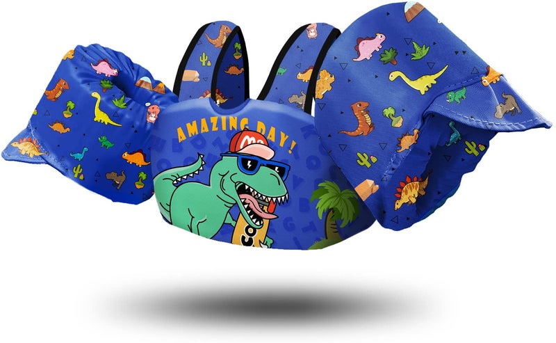 Chriffer Kids Swim Vest Life Jacket for 22-66 Pounds Boys and Girls, Toddler Floaties with Shoulder Harness Arm Wings for 2,3,4,5,6,7 Years Old Baby - Image 1