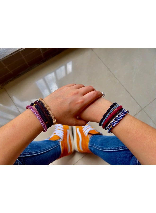 YONOY 20 Pcs Boho Hair Ties for Women, 5 Styles Cute Tie Bracelet for Thin and Thick Hair/Pony Tails, No Damage Elastics - Image 3