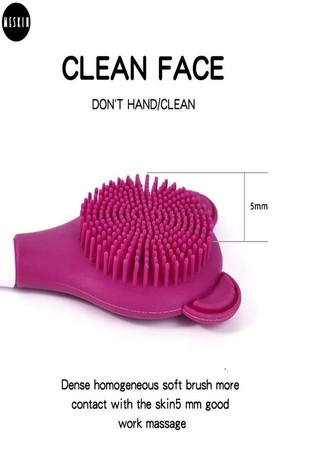 MESKIN Dual-Sided Silicone Face Scrubber & Mask Applicator - Gentle Cleansing Tool for Smooth, Radiant Skin (Multicolor, Pack of 1) - Image 3