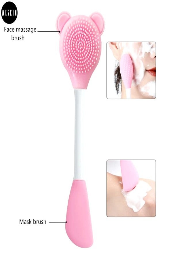 MESKIN Dual-Sided Silicone Face Scrubber & Mask Applicator - Gentle Cleansing Tool for Smooth, Radiant Skin (Multicolor, Pack of 1) - Image 5