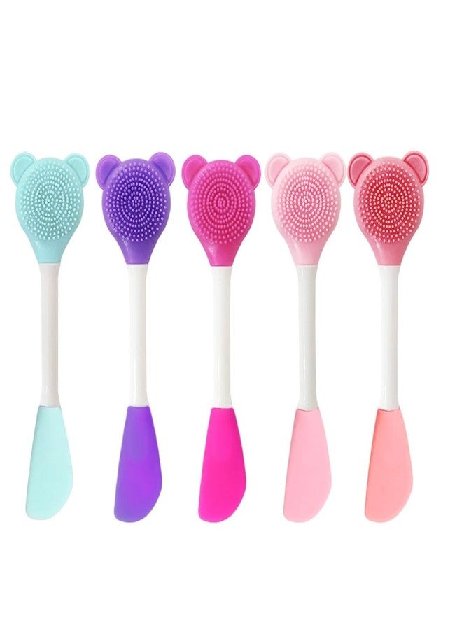 MESKIN Dual-Sided Silicone Face Scrubber & Mask Applicator - Gentle Cleansing Tool for Smooth, Radiant Skin (Multicolor, Pack of 1) - Image 1
