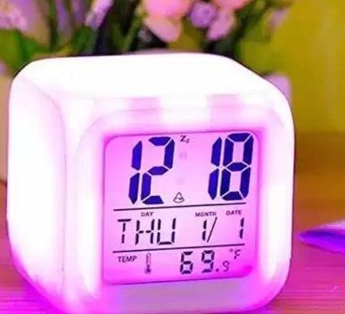 KADIO Plastic Digital White Clock, Pack of One?, 20W x 5H Centimeters - Image 2