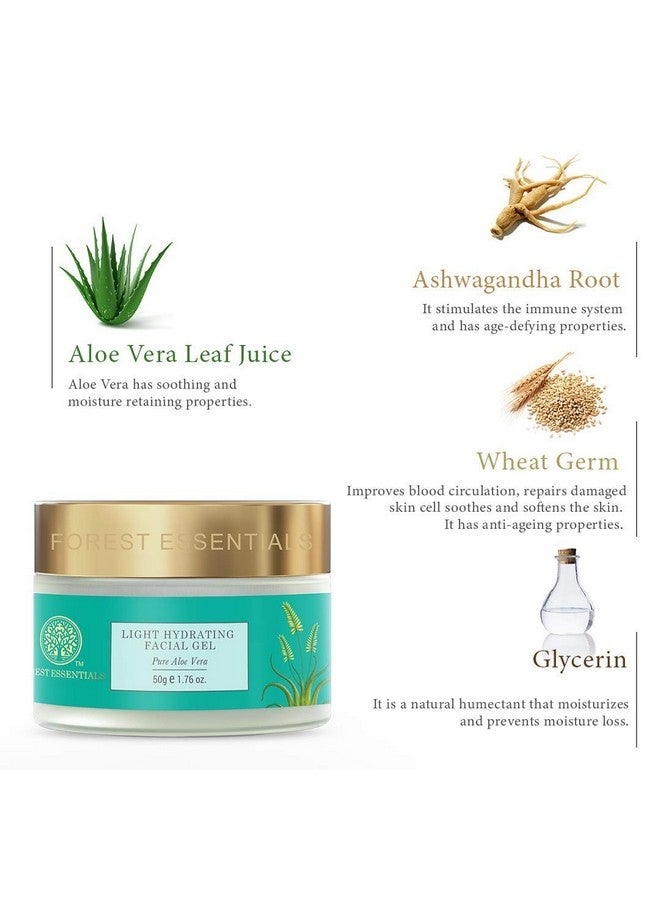 فورست اسينشالز جل مرطب خفيف للوجه مع الصبار النقي | مرطب خفيف الوزن من الأيورفيدا للبشرة المعرضة لحب الشباب - Image 3