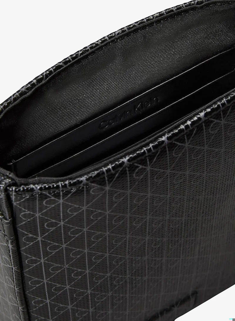 Calvin Klein Black Emblem Coated Phone Crossbody Bag for Men | Best Price UAE