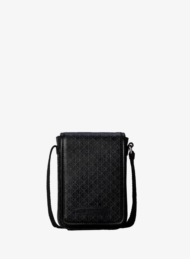 Emblem Coated Phone Crossbody Bag
