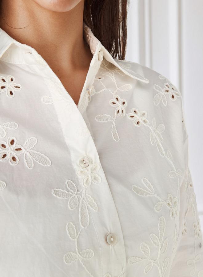 ايكونيك قميص أيقوني مطرز كبير الحجم - Image 3