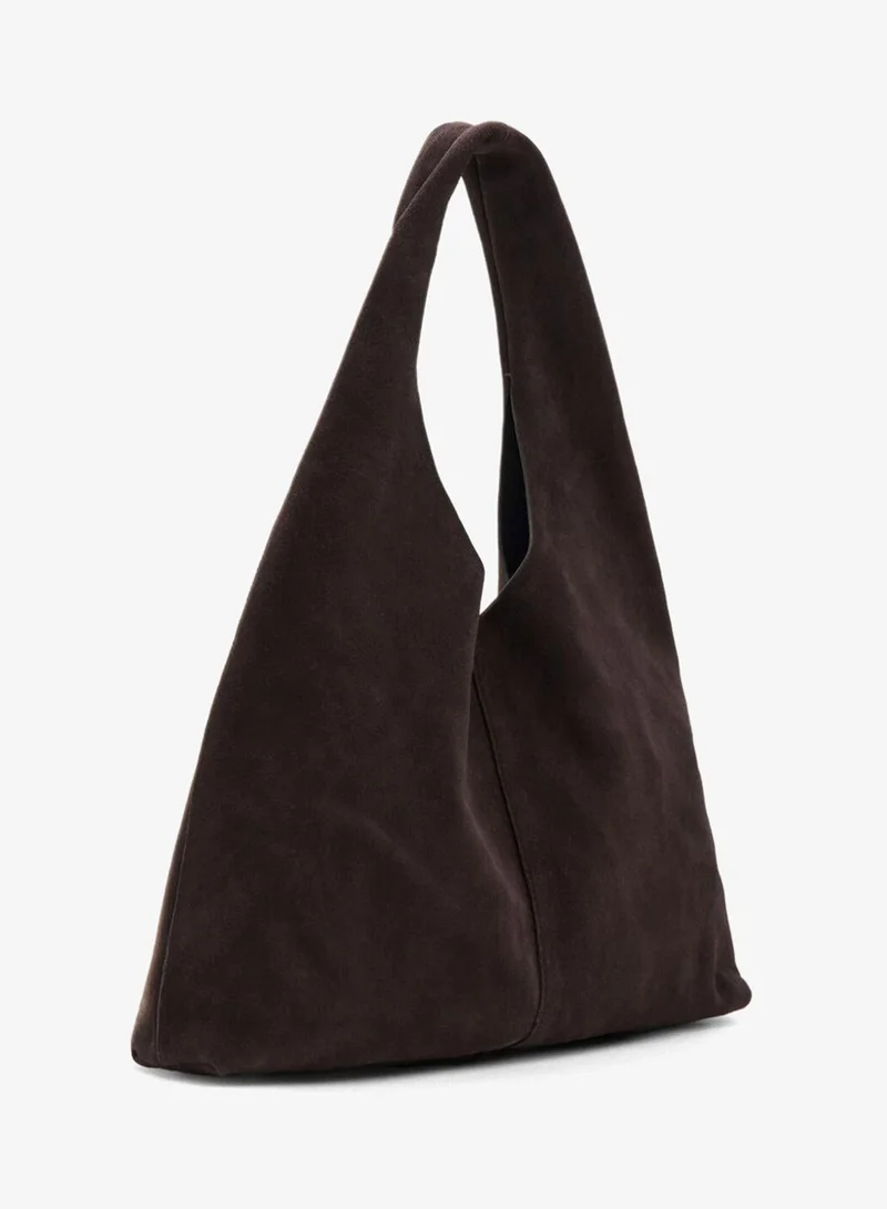 مانجو Suede Shopper Bag