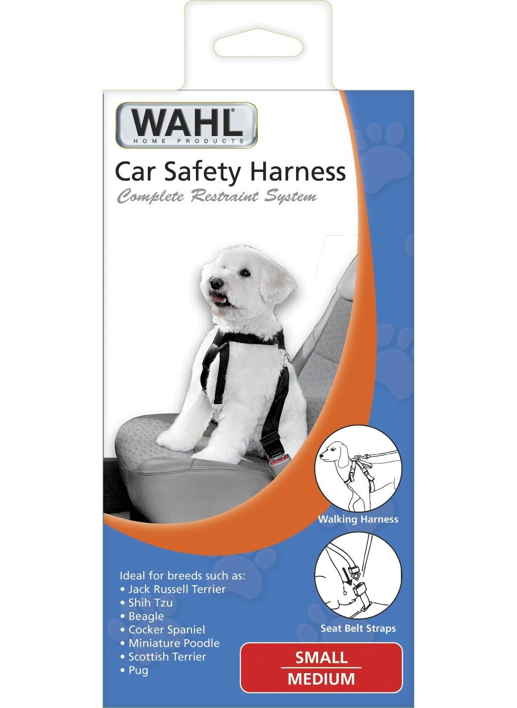 WAHL WAHL 858450 Car Safety Harness  Complete Restraint System  SmallMedium Black 