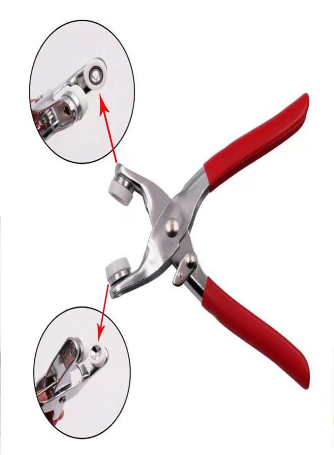 Complete Clothing Press Stud Installation Tool Set with Fastening Pliers, 100 Sewing Buttons and Snaps, Hollow Snaps, and Metal Buckle Accessory for Sewing and Crafts - KataKeet Store  - Image 1