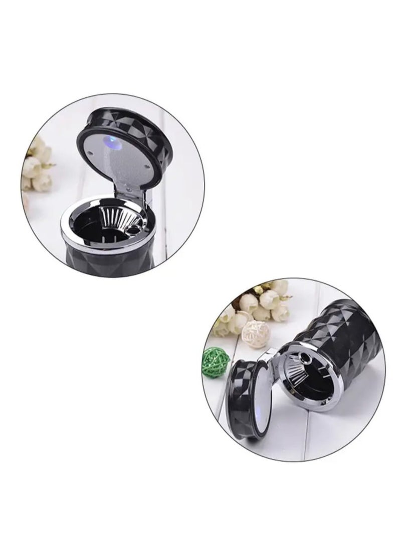 LDQ Car Ashtray with LED Light – Portable Ash Holder with Cup Holder Storage for Vehicle Interior - Image 3