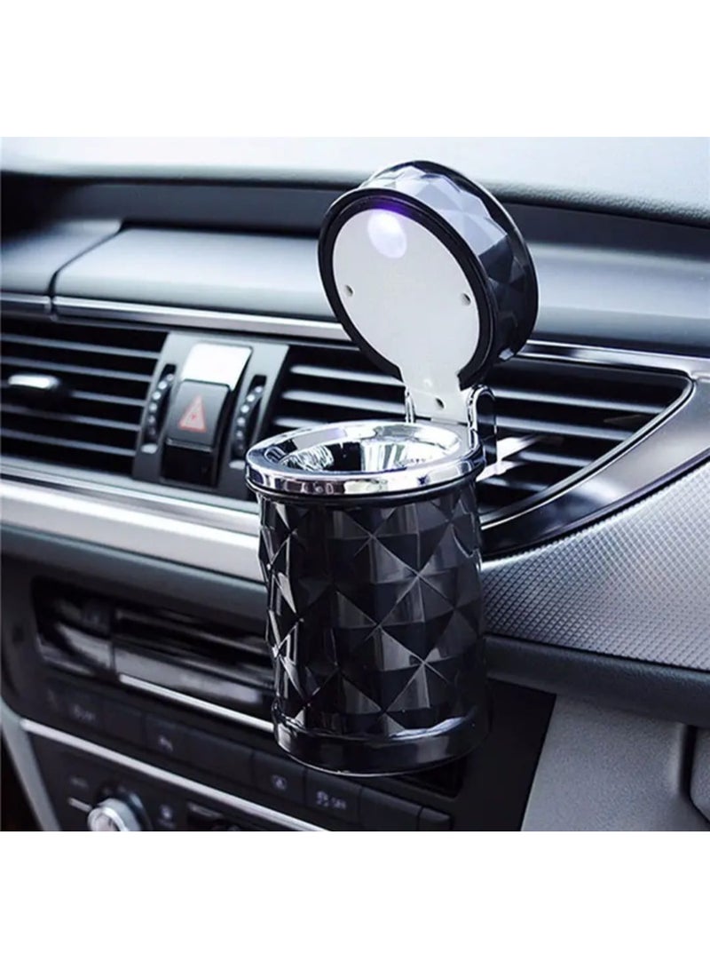 LDQ Car Ashtray with LED Light – Portable Ash Holder with Cup Holder Storage for Vehicle Interior - Image 4