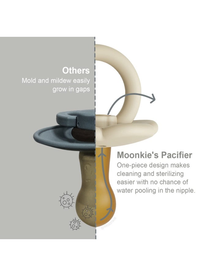 Moonkie Avent Soother Set of 2 | One-Piece Design Baby Pacifier with Large Air Holes | BPA-Free Silicone | Safe for Babies 0-6 Months - Image 2