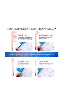 Generic Portable High Frequency Acne Treatment Skin Tightening Acne Spots Wrinkle Reduction Puffy Eyes Dark Circles Freckle Removal 4 in 1 Handheld High Frequency Facial Hair Device  - Image 2