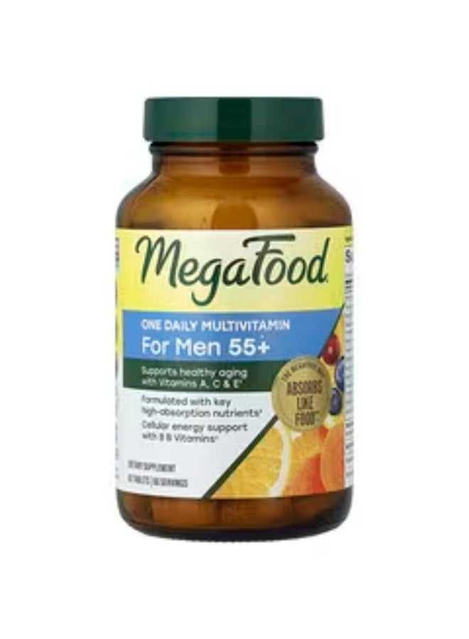 MegaFood, Men Over 55 One Daily Multivitamin, 60 Tablets - Image 1