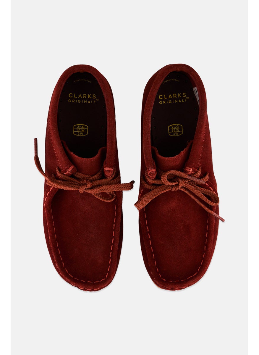 clarks Kids Girl Standard Wallabee Boot O Slip On Shoes, Rust  - Image 3