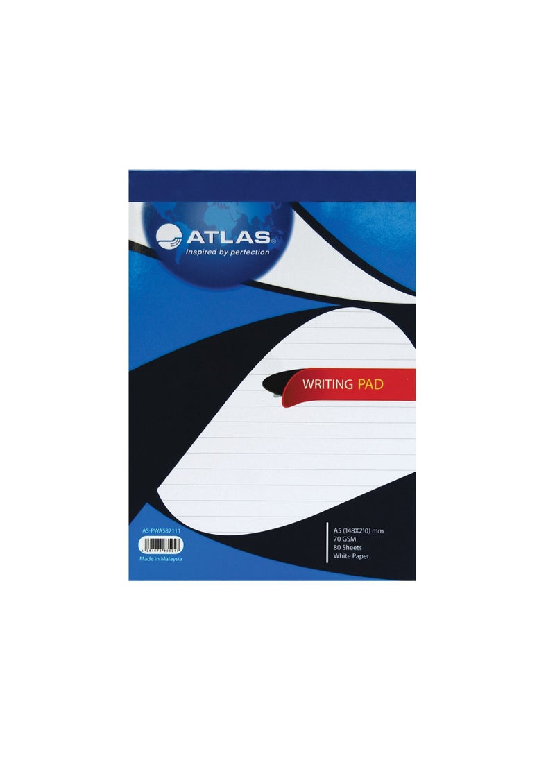ATLAS 3-Piece A5 Size White Writing Pad 80 Sheets  - Image 2