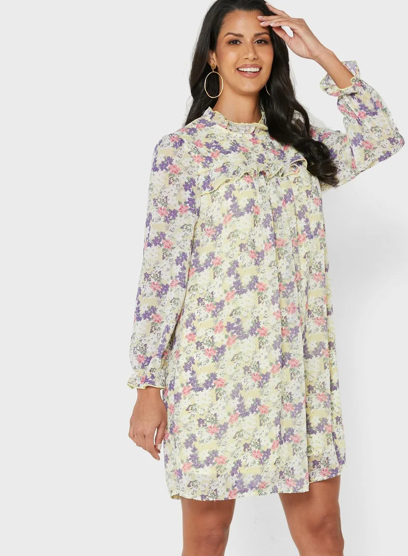 ELLA High Neck Printed Dress