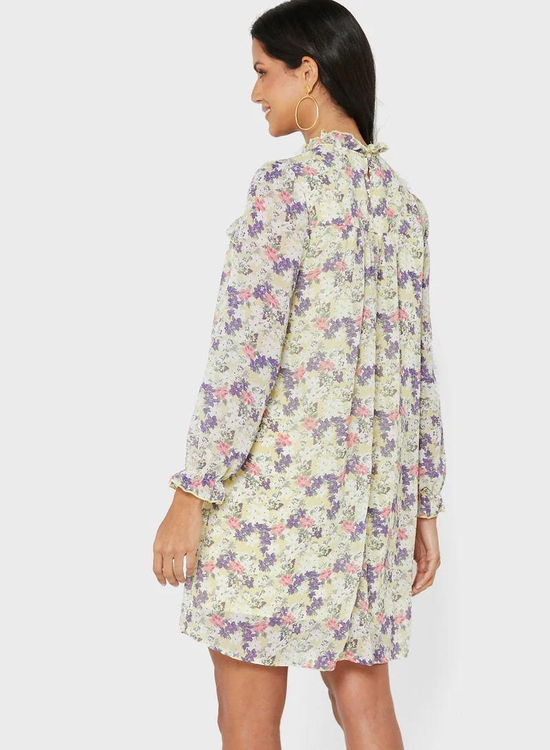ELLA High Neck Printed Dress