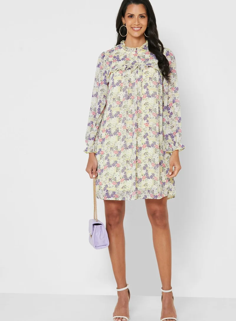 ELLA High Neck Printed Dress