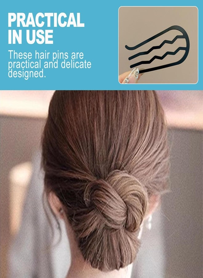 CoguZed 7-Piece Metal Hair Forks Set – U-Shaped chignon hair pin for Thick & Fine Hair, Chignon & French Twist Updo Accessories - Image 5