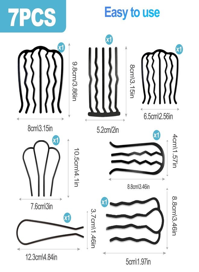 CoguZed 7-Piece Metal Hair Forks Set – U-Shaped chignon hair pin for Thick & Fine Hair, Chignon & French Twist Updo Accessories - Image 2
