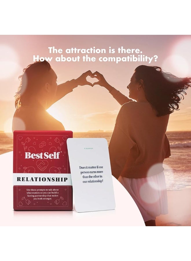 BestSelf Co. أفضل مجموعة علاقات - 150 سؤال للنقاش لبدء المحادثات للأزواج - ألعاب بطاقات مثالية للبالغين، هدايا رومانسية للأزواج - Image 3