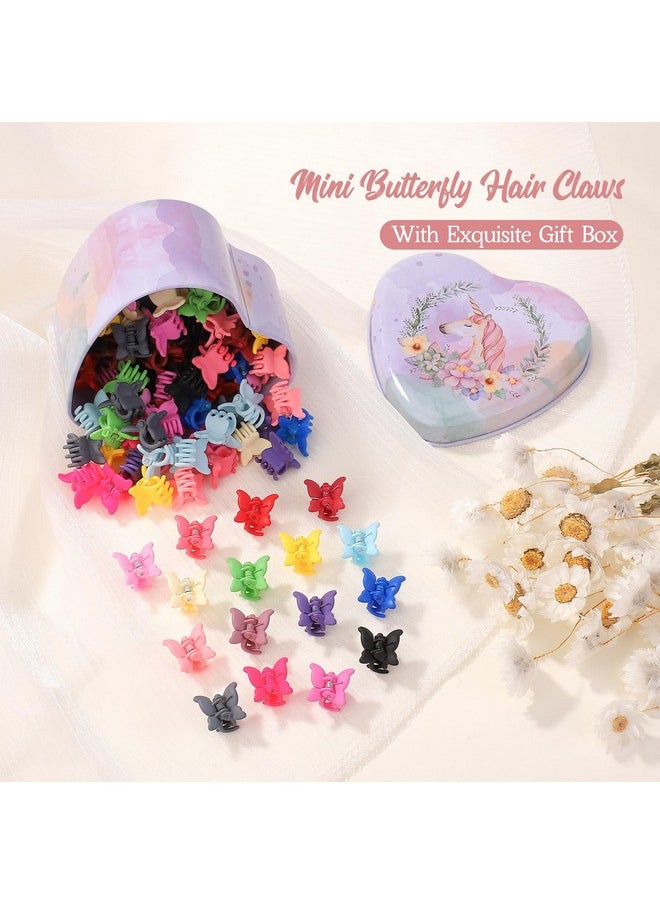 choicbaby - 80 Pcs Mini Butterfly Hair Clips For Girls 16 Colors 90S Girls Mini Hair Clips With Box Toddler Claw Clips Butterfly Clips For Hair - Image 1