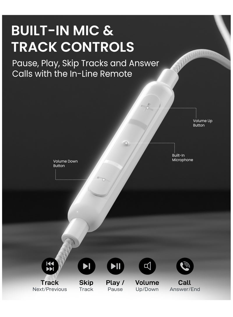 Remson Remson Wired Stereo Earphones USB Type-C Connector Headphones /Earphones/Earbuds  Hi-Fi with In-Line Remote Compatible for Samsung Galaxy S21 Ultra 5G S20 FE Note 20/10, iPad Pro 2018 and Mac Book  - Image 2