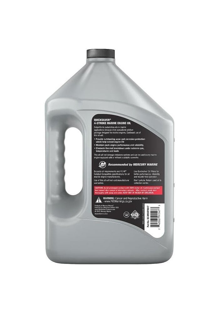 Quicksilver 10W-30 4-Stroke Marine Engine Oil - 1 Gallon - Image 5