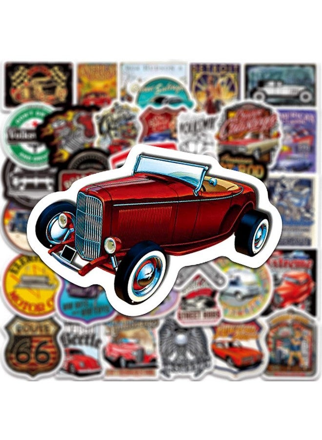 iDream Retro Classic Car Theme Sticker Set (50 Pieces) - Vintage Car Designs, Size 3 to 8 cm, Ideal for Scrapbooking, Laptops, Phones and DIY Projects - Image 5