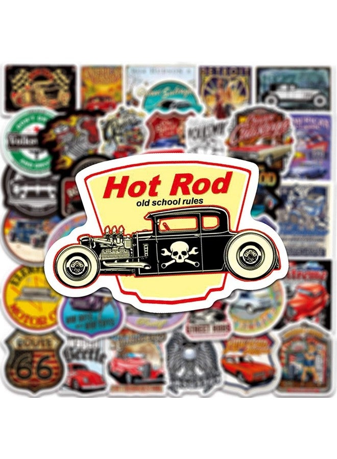 iDream Retro Classic Car Theme Sticker Set (50 Pieces) - Vintage Car Designs, Size 3 to 8 cm, Ideal for Scrapbooking, Laptops, Phones and DIY Projects - Image 3