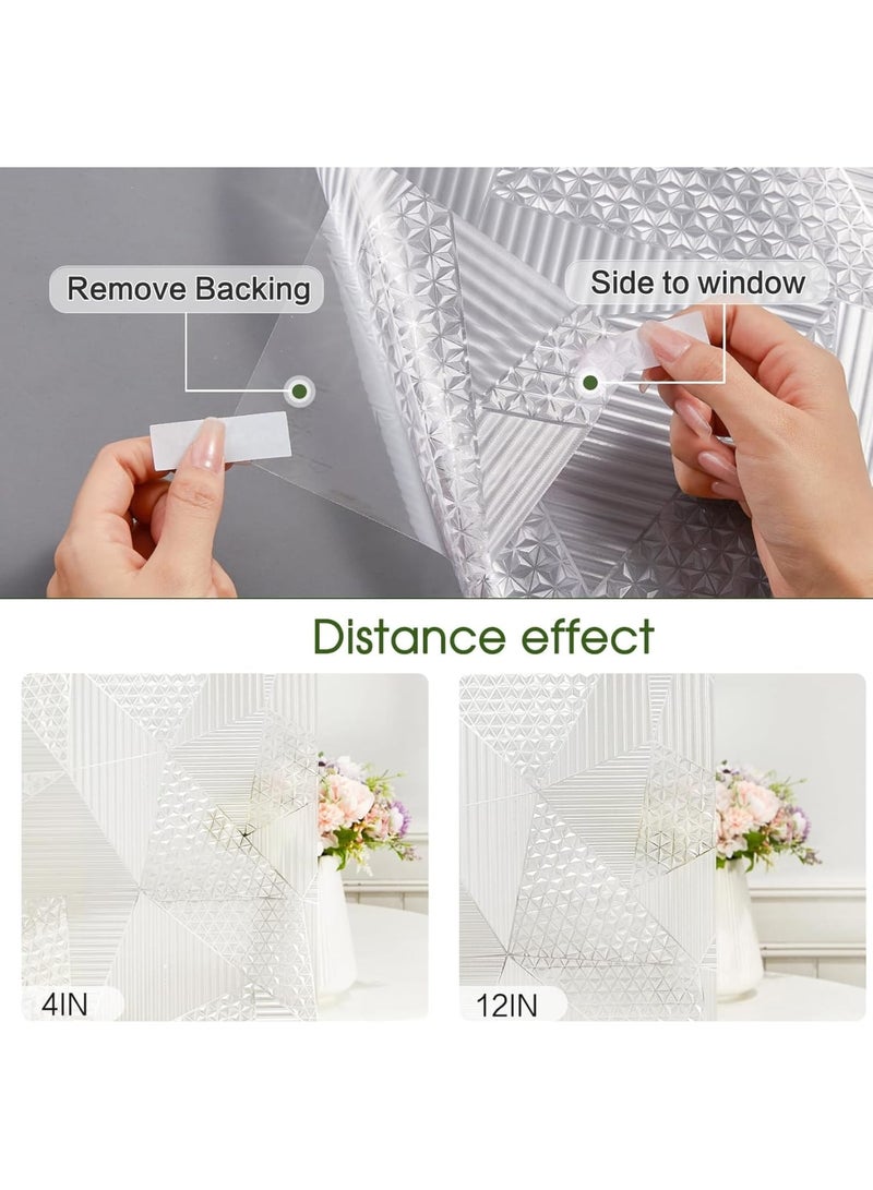 Zikra Frosted Glass Window Privacy Film, Window Frosting Film Decorativ UV Blocking Non-Adhesive Removable Insulation Privacy Window Static Cling for Door Bathroom Home(17.5 x 78.7 Inch) - Image 4