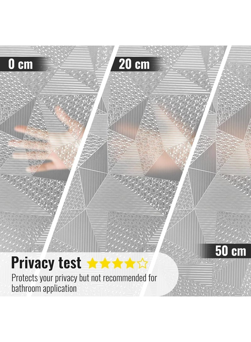 Zikra Frosted Glass Window Privacy Film, Window Frosting Film Decorativ UV Blocking Non-Adhesive Removable Insulation Privacy Window Static Cling for Door Bathroom Home(17.5 x 78.7 Inch) - Image 3