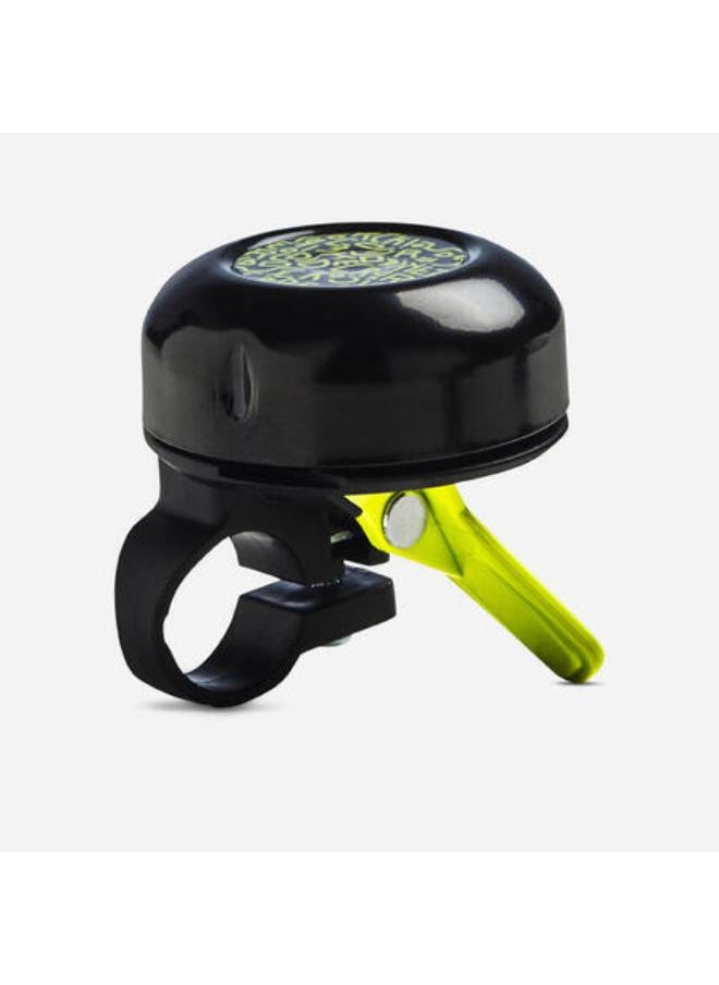 Btwin Kids' Bike Bell Easy Dring 500 - Black/Yellow  - Image 1