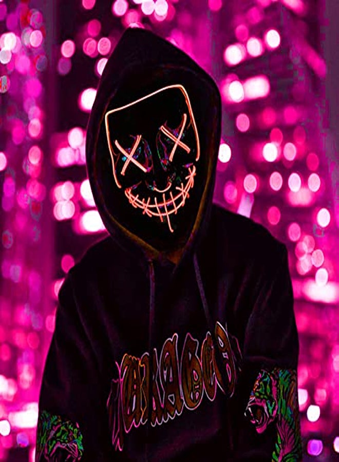 LED Purge Mask – Light-Up Scary Halloween Cosplay Mask for Adults & Kids - Image 1