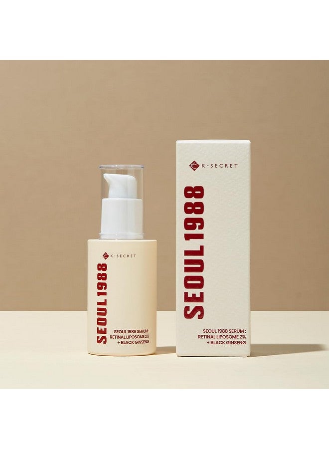 K-SECRET KSECRET SEOUL 1988 Serum : Retinal Liposome 2% + Black Ginseng, 30ml/1.01fl.oz | 58% Black Ginseng Extract | Retinal serum, Bakuchiol, VitaminC&3Peptides for Wrinkle Care | Korean Skincare | seoul1988 - Image 1