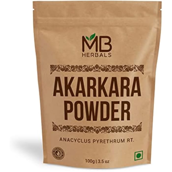 MB Herbals مسحوق جذر أناسيكلوس بايريثروم النقي 3.5 أونصة / 100 جرام | أكاركارا | أكار كارا | بيلتوري | مسحوق جذر لونغوورت | مسحوق جذر البابونج الإسباني - Image 1