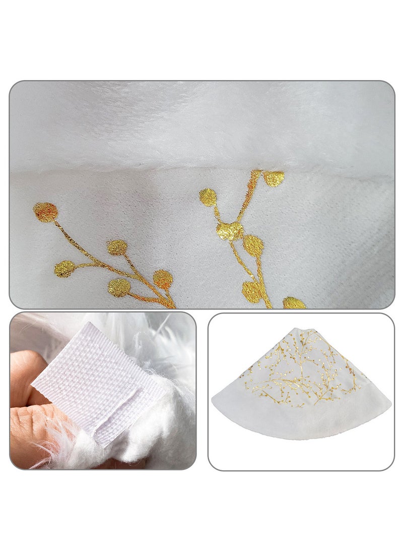 AUTOYSUR Christmas Tree Skirt,diameter 48in/122cm English Alphabet Christmas Tree Bottom Apron for Christmas Tree Holiday Home Party Indoor Decorations,for Christmas Tree Decoration - Image 4