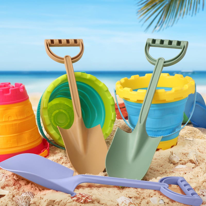 Anzmtosn 16 Inch Beach Toy Shovels, Sand Spade Shovel Toys for Kids Adults, Solid Sand Toy- Sandbox Kit,Outdoor, Snow Scoop, Planting Tools Gadget for Boys Girls, Digging, Gardening Travel 3 Pack - Image 5
