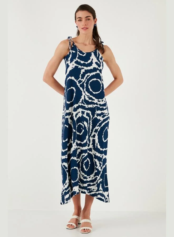 ليلا فستان طويل بحمالات بقصة عادية للنساء