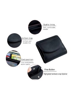 KASTWAVE Genuine Leather Small Bifold Wallet for Women, Slim Compact Pocket Purse, RFID Blocking Credit Card Holder Ladies Wallet, Mini Wallet With 1 Coin Purse & ID Window, Black  - Image 4