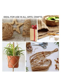 Premify Natural Jute Twine, 100m/330 Feet Brown Thick Jute Rope. 2mm/3Ply Jute String for Floristry, DIY Arts & Crafts, Gifts Wrapping, Decoration, Bundling, Garden and Recycling  - Image 2