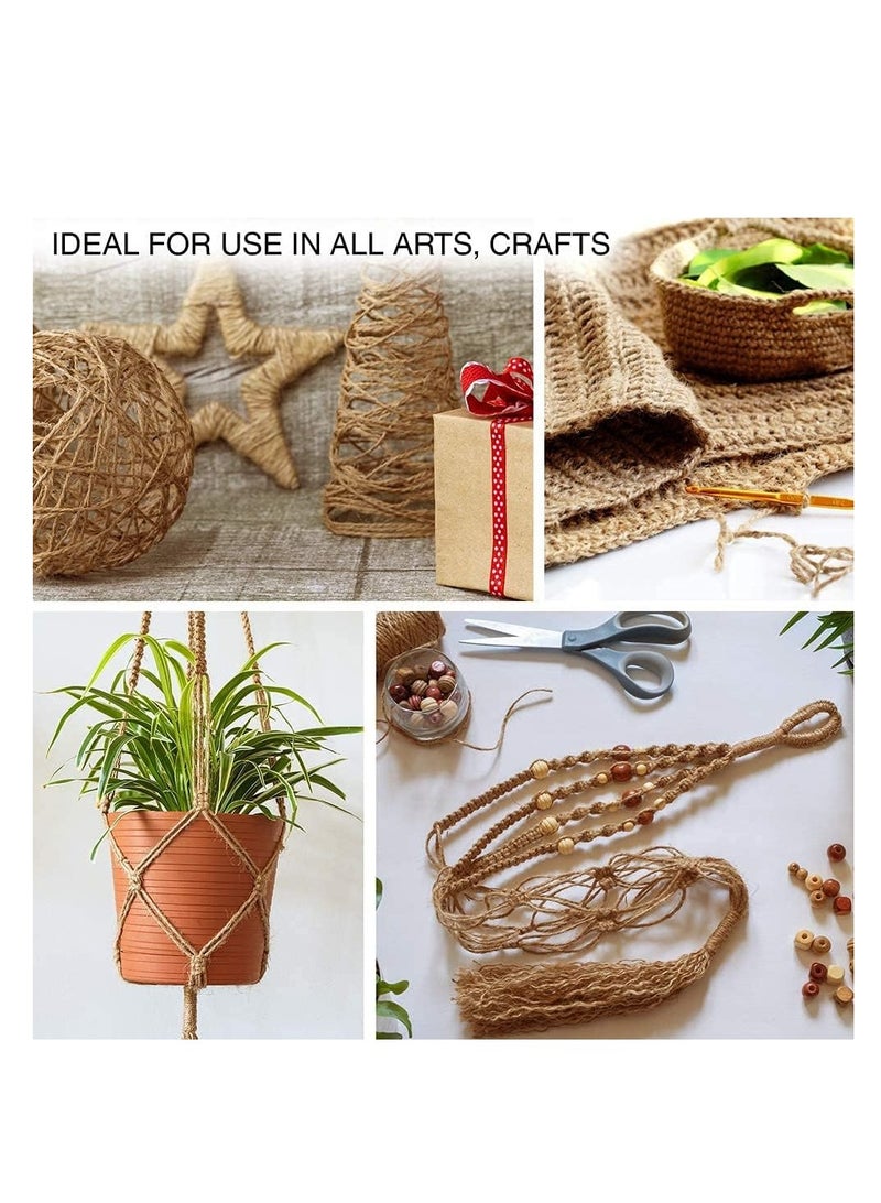 Premify Natural Jute Twine, 100m/330 Feet Brown Thick Jute Rope. 2mm/3Ply Jute String for Floristry, DIY Arts & Crafts, Gifts Wrapping, Decoration, Bundling, Garden and Recycling - Image 2