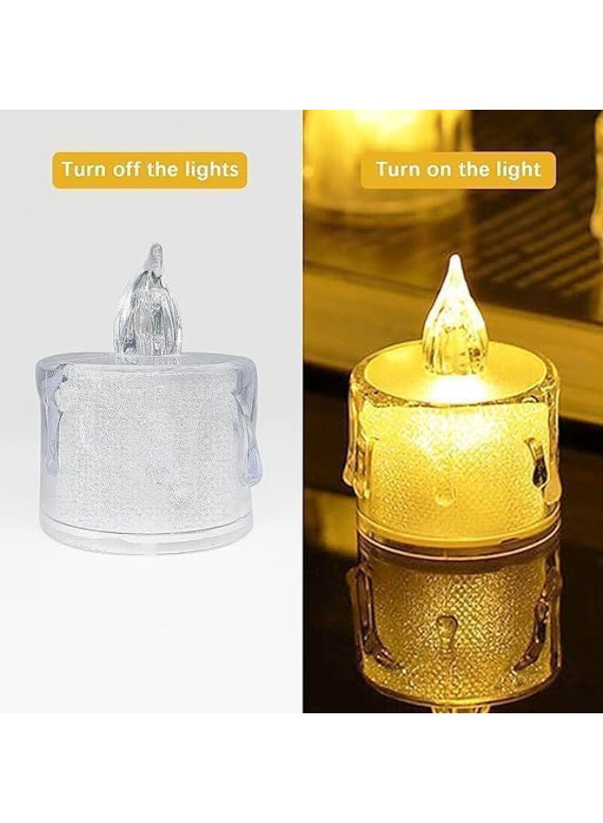 12 pieces - Electric Flameless & Smokeless LED Diya Lights, Crystal Candle - Image 4