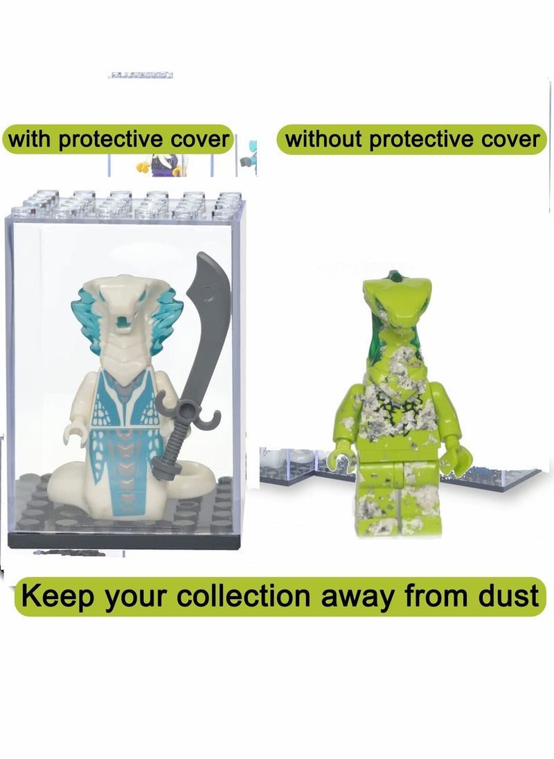 SYOSI Figurines Display Case 12Pack Transparent Acrylic Dustproof Protection Cover for Toys Collectibles Building Block  - Image 4