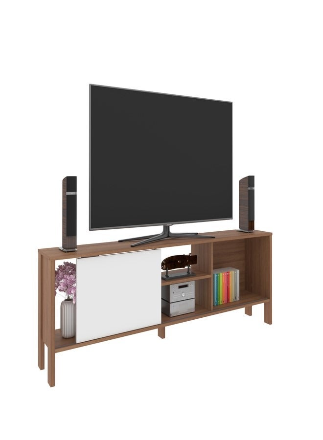 Tecnomobili TV Table 70"80"  White/Almond Color 183x30x56 cm  - Image 1