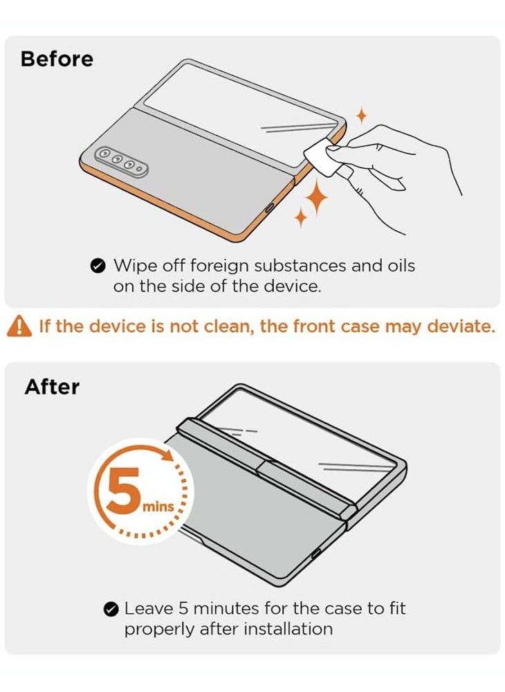 Spigen - جراب Tough Armor Pro P لهاتف Samsung Galaxy Z Fold 6 مع حامل قلم S (قلم S غير متضمن) - أسود - Image 1
