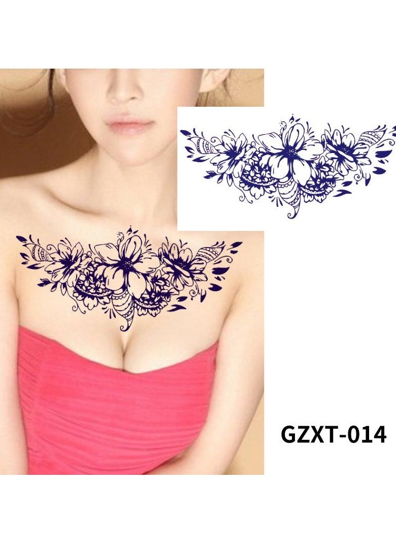 null - 28X15CM Herbal tattoo stickers Effective color development for 10-15 days - Image 1