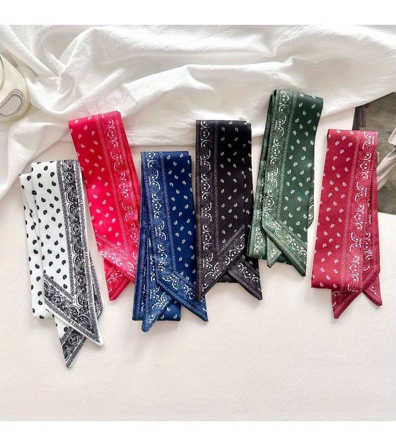 White Thin Ribbon Hair Band Bow Decoration Versatile Casual Tie For Shirt - Image 2